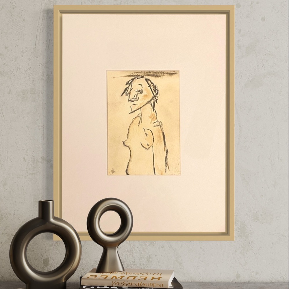 Modern Nude Abstract •In Watercolor•